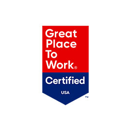 A graphics of the Great Place to Work award.